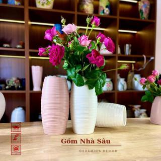 Bình hoa gốm cao 22cm -Gốm sứ Bát Tràng