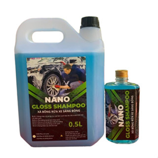 [Can tiết kiệm] Nước Rửa Xe Bọt Tuyết Nano Gloss Shampoo Siêu Bóng 5 Lít, Dung Dịch Rửa Xe Ô Tô, Xe Máy Siêu Sạch
