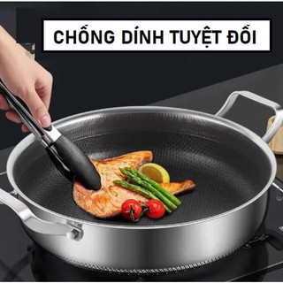 Chảo chống dính tổ ong hai quai 28cm tiện lợi