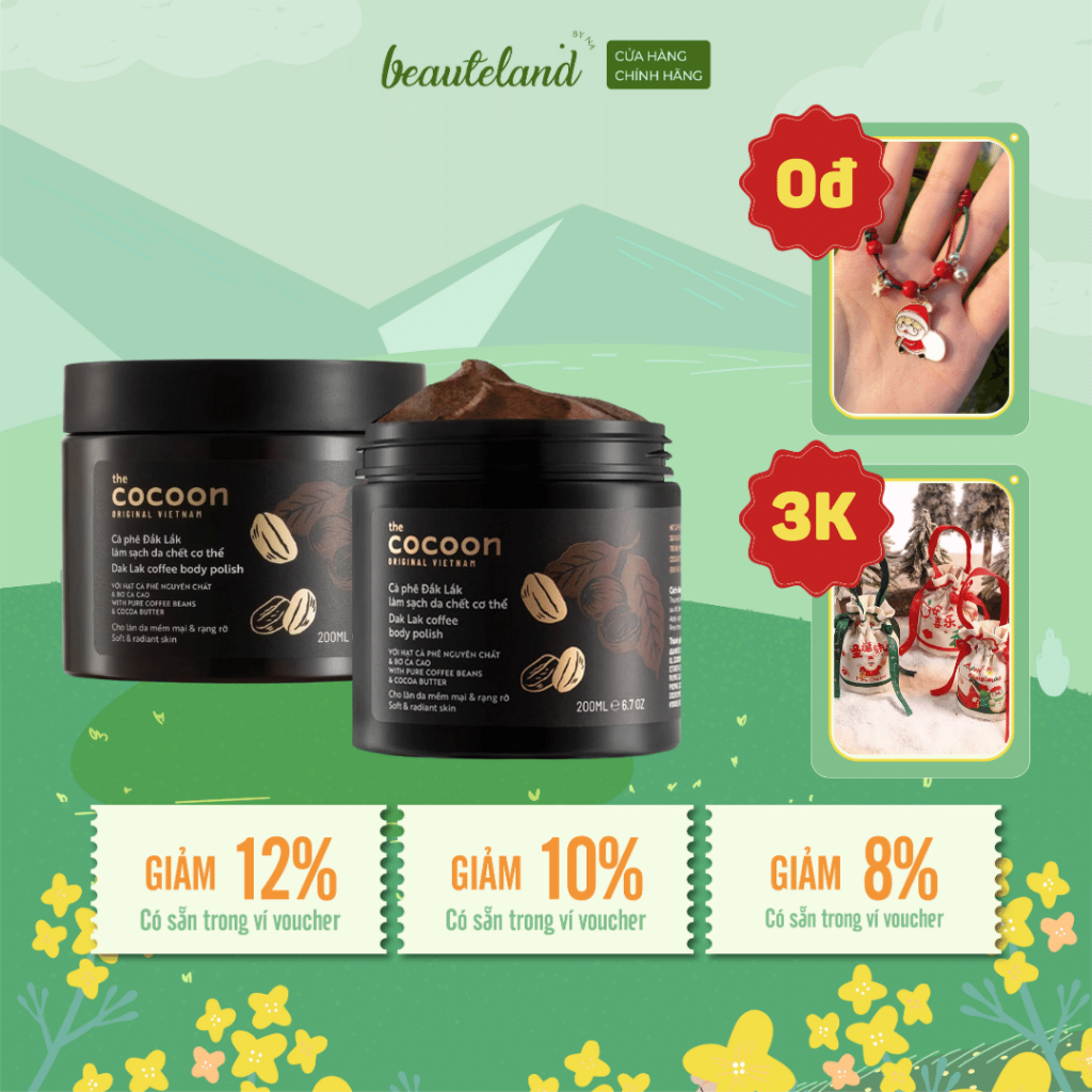 Cà phê Đắk Lắk tẩy da chết Cocoon 200ml