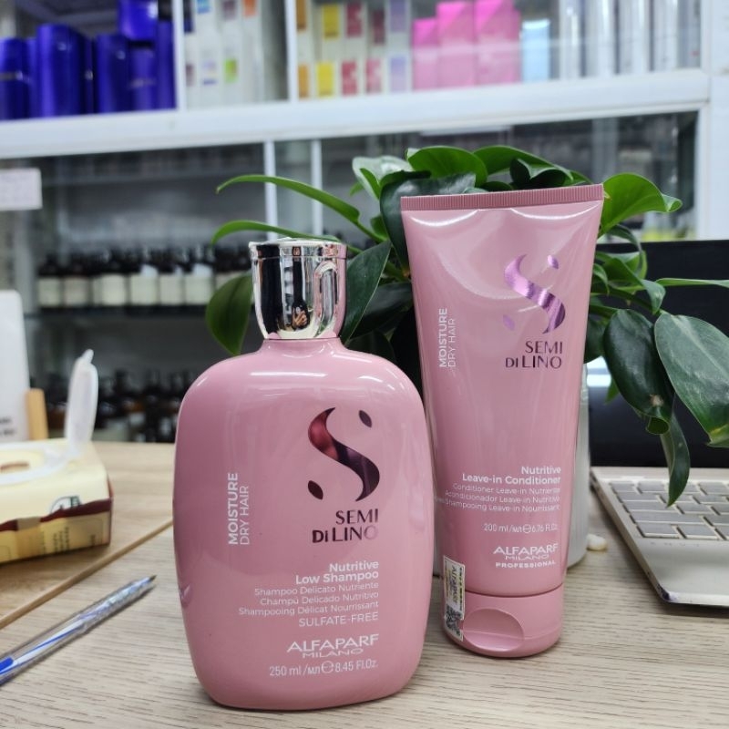 DẦU GỘI VÀ KEM XẢ KHÔ GIỮ ẨM TÓC KHÔ ALFAPARF MILANO SDL MOISTURE 250ML - 200ML