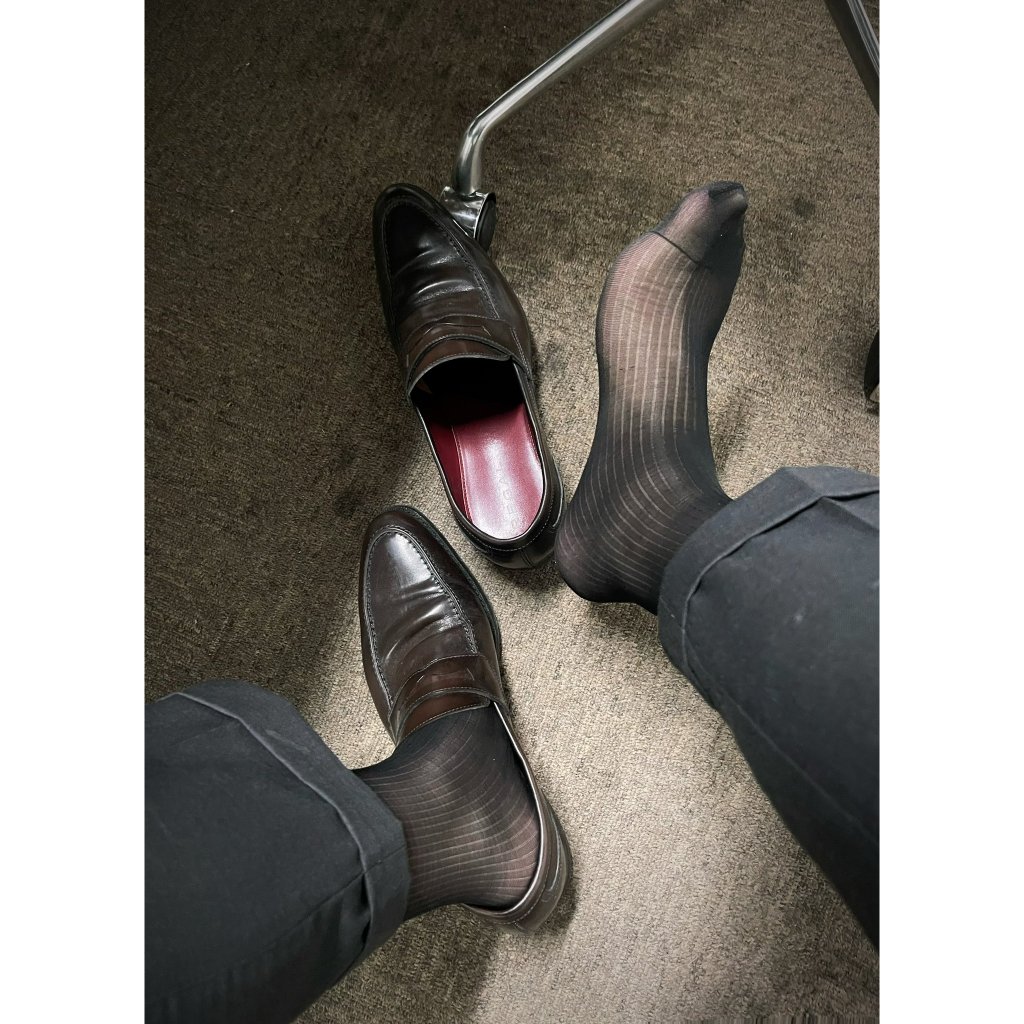 SS001_ZINNEG_Tất Sheer Socks Đen Trơn