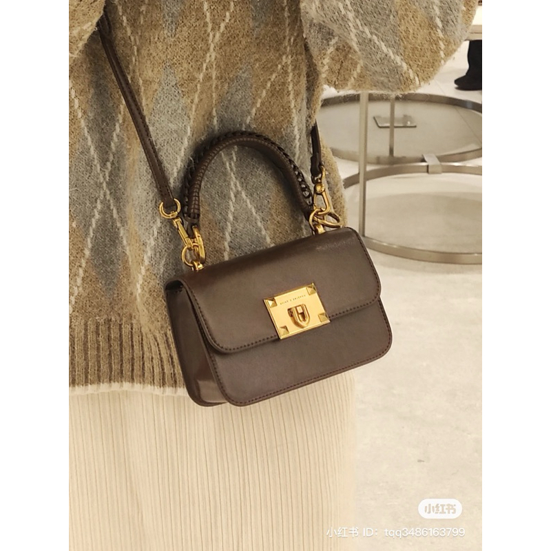 Túi xách da nữ tay cầm tròn Charle- Kei thời trang