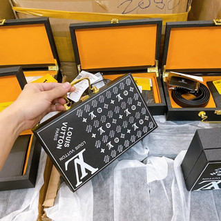 SET THẮT LƯNG HỘP GỖ FULLBOX + TÚI GIẤY