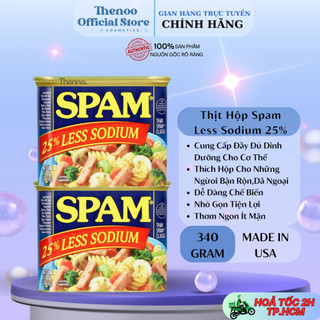 Thịt Hộp Spam Less Sodium Giảm Mặn 25% 340g - Hàng Mỹ
