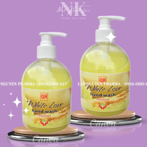 Nước rửa tay White Love hương dưa gang chai 500ml
