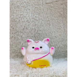 Heo Đất/ Lợn Đất - Heo Đeo Túi Thỏ- Heo Đất Tiết Kiệm - Decor