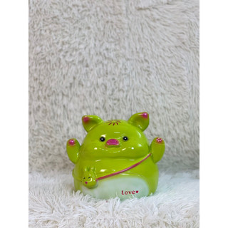 Heo Đất/ Lợn Đất - Heo Đeo Túi Thỏ- Heo Đất Tiết Kiệm - Decor