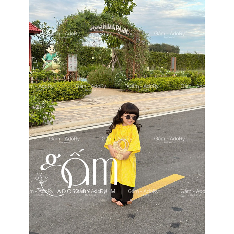 Áo dài gấm chất siêu đẹp cho bé 8-42kg♥️