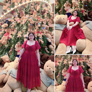 [Bigsize 60-90kg] Đầm maxi tay bí