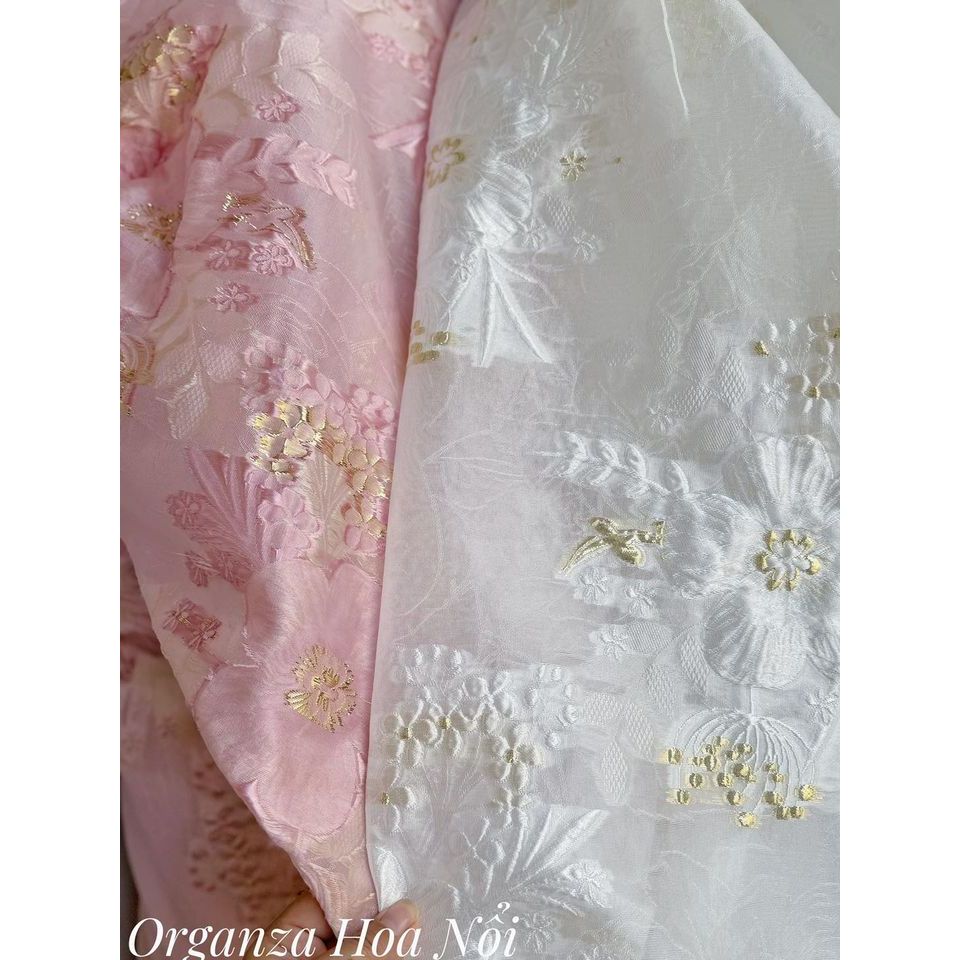 Vải Organza Hoa Nổi 📎 𝑳𝒖̛𝒖 𝒚́ : 𝐆𝐢𝐚́ 𝐡𝐢𝐞̂̉𝐧 𝐭𝐡𝐢̣ 𝐥𝐚̀ 𝐠𝐢𝐚́ 𝐜𝐮̉𝐚 𝟏𝟎𝐜𝐦.