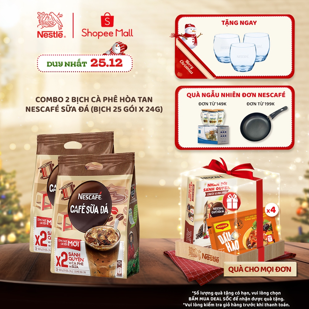 Combo 2 Bịch cà phê sữa hoà tan NESCAFÉ (2x25x24)