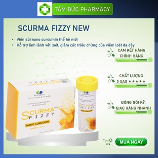 SCURMA FIZZY [Hộp 20 viên] - Viên sủi Nghệ Nano đầu tiên, hiệu quả nhanh trong đau dạ dày [scurma fizy / fyzzi]