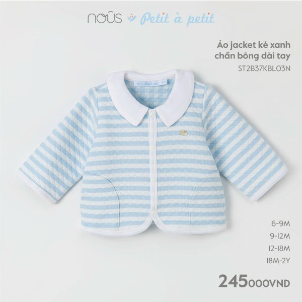 Áo khoác Nous vàng tai thỏ size 3 đến 24 tháng - Nu Choux siêu ấm - Nous Bình Dương - Bipbipstore