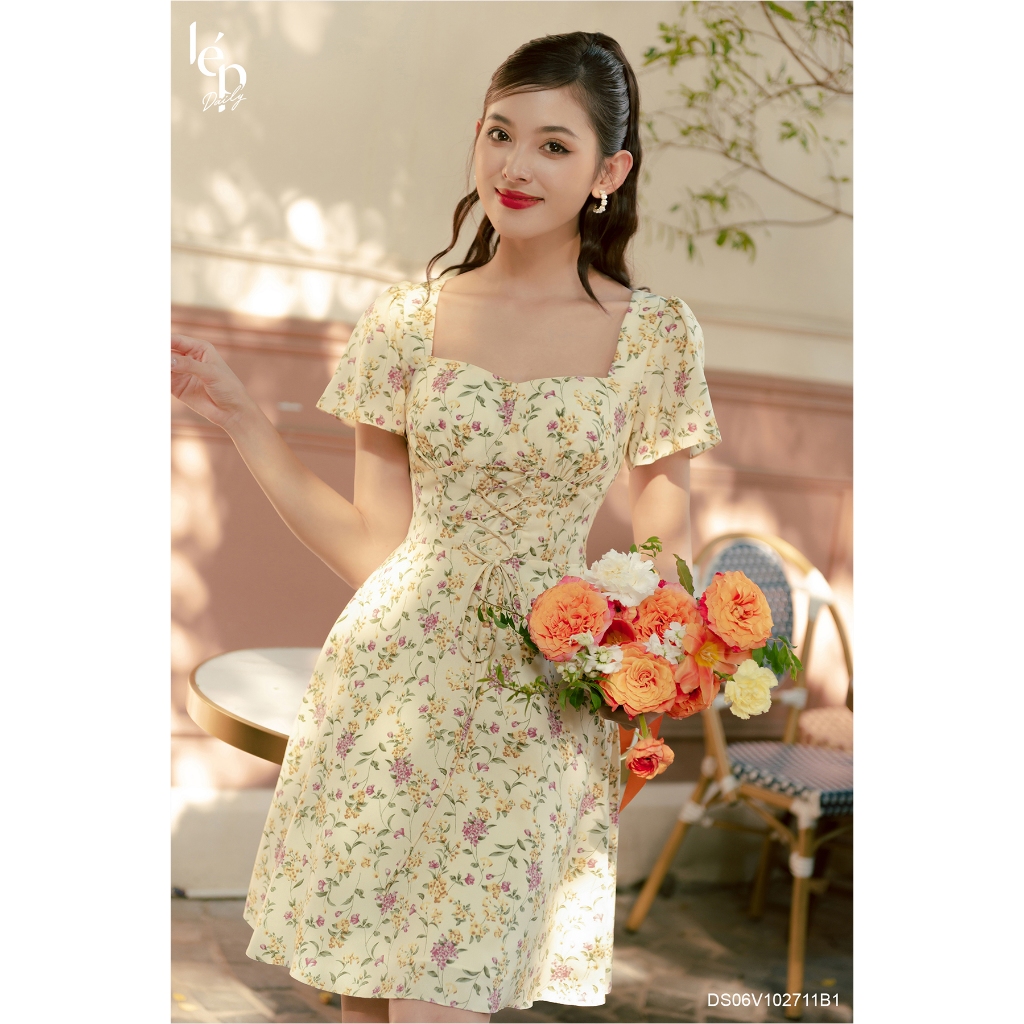 Váy hoa be thắt dây eo Lep' DS06V102711B1