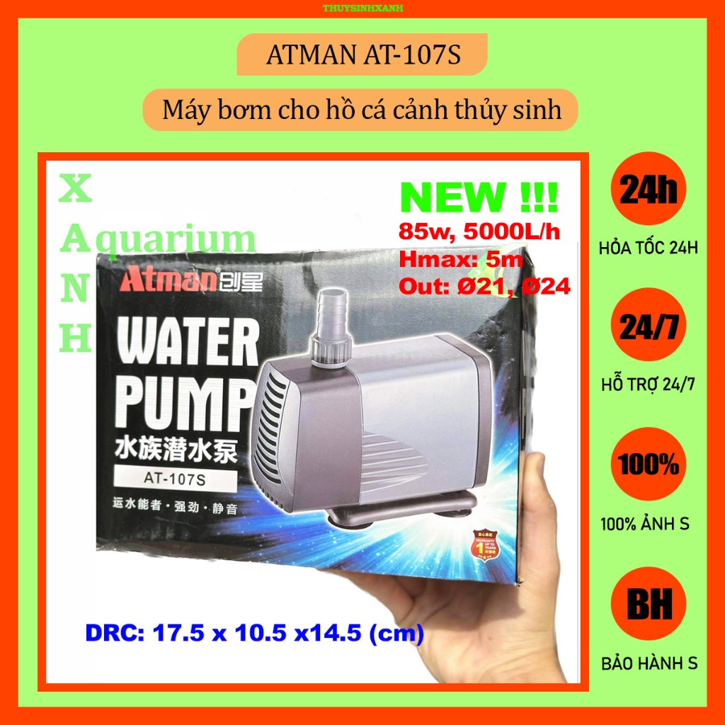 Máy bơm cho hồ cá cảnh thủy sinh Atman [AT107S]