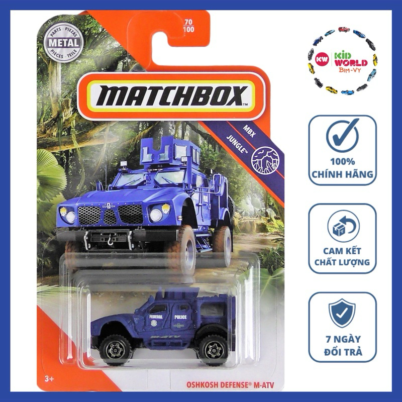 Xe mô hình Matchbox Cảnh sát Police Oshkosh Defense M-ATV GKL18.