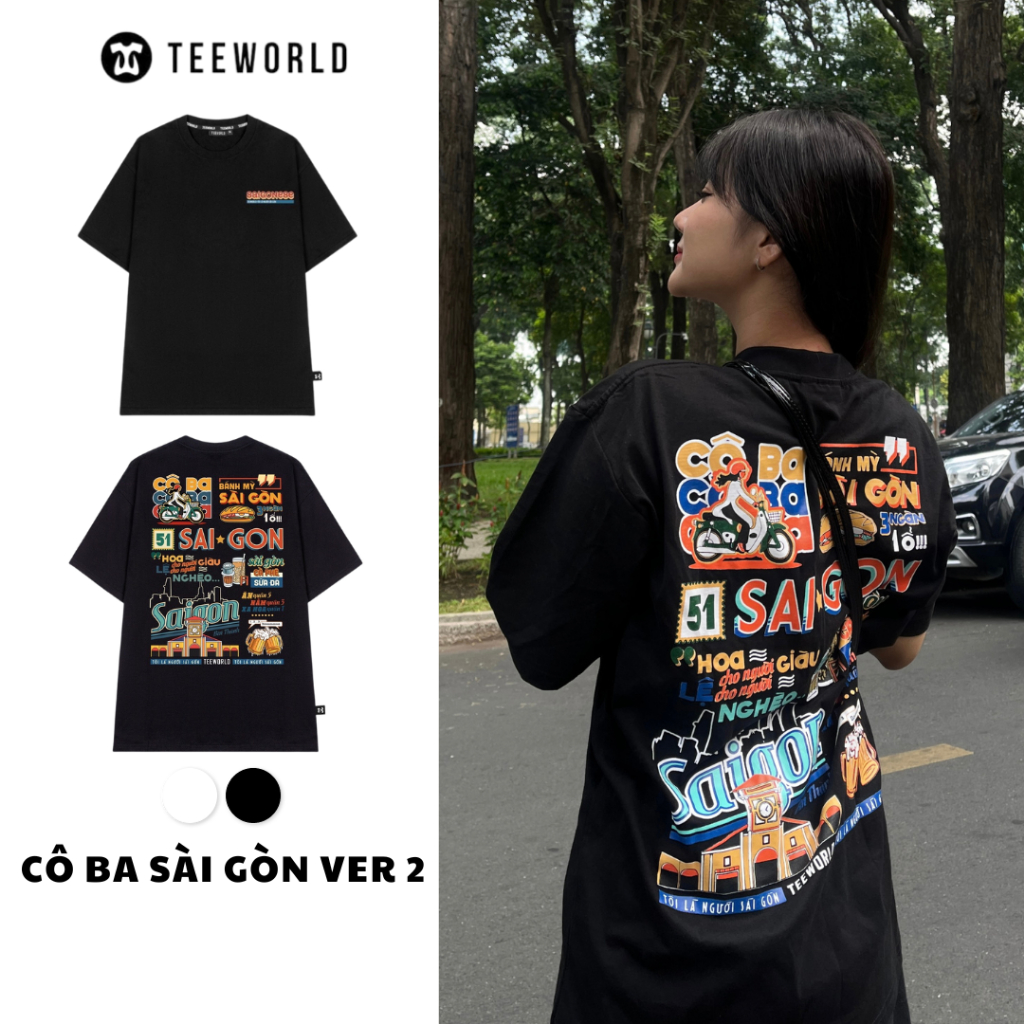 Áo Thun Local Brand Teeworld Saigonese - Cô Ba Sài Gòn T-shirt Season 2 Nam Nữ Unisex