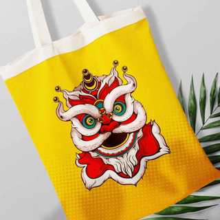 Túi canvas, túi vải bố in hình mẫu Kỳ lân