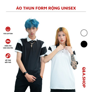 Áo Thun Nam Nữ Có Cổ Đen Trắng Tôn Dáng Dày Dặn Co Giãn Tốt Thấm Hút Mồ Hôi Kiểu Dáng Trẻ Trung PLI-0001