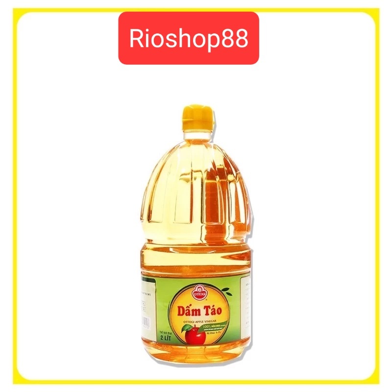 Thùng 6 chai giấm táo 2L Otoki V10018, 1 chai giấm táo otoki 2l