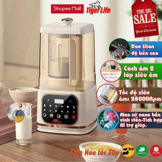 Máy làm sữa hạt Tigerlife-TG18LMAX 16 chế độ lưỡi dao titan cách âm 2 lớn vận hành êm ái