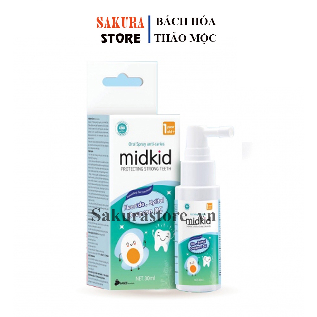 Xịt Chống Sâu Răng MIDKID Cho Bé Từ 1 Tuổi, An Toàn Nuốt Được
