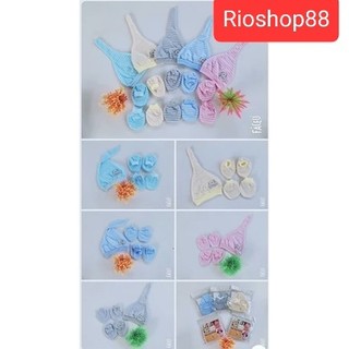 Set mũ củ tỏi và bao tay chân cho bé nón củ tỏi và bao tay bao chân cho bé