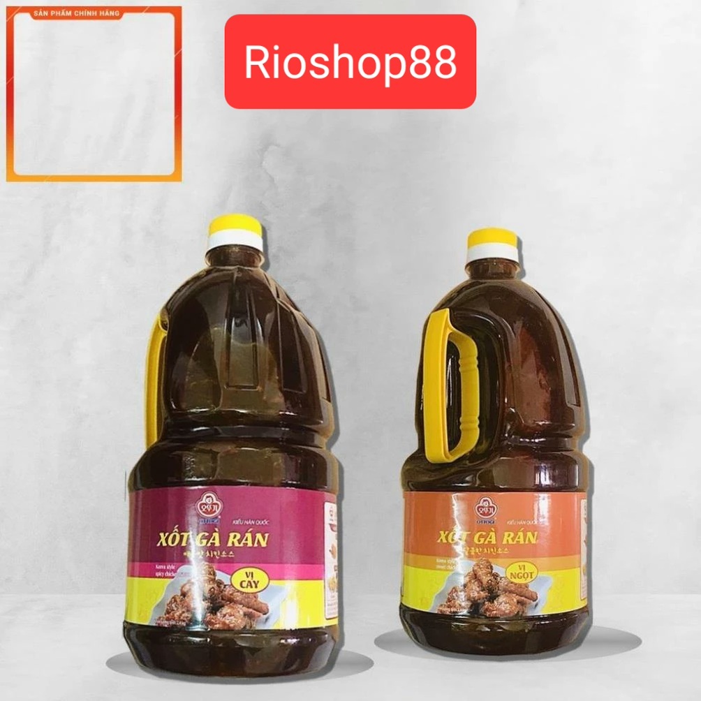 (Trên 2 Sale) Xốt Gà Rán Ottogi Chai 2.4KG, combo 4 chai xốt gà rán vị ngọt, chai xốt gà rán vị cay