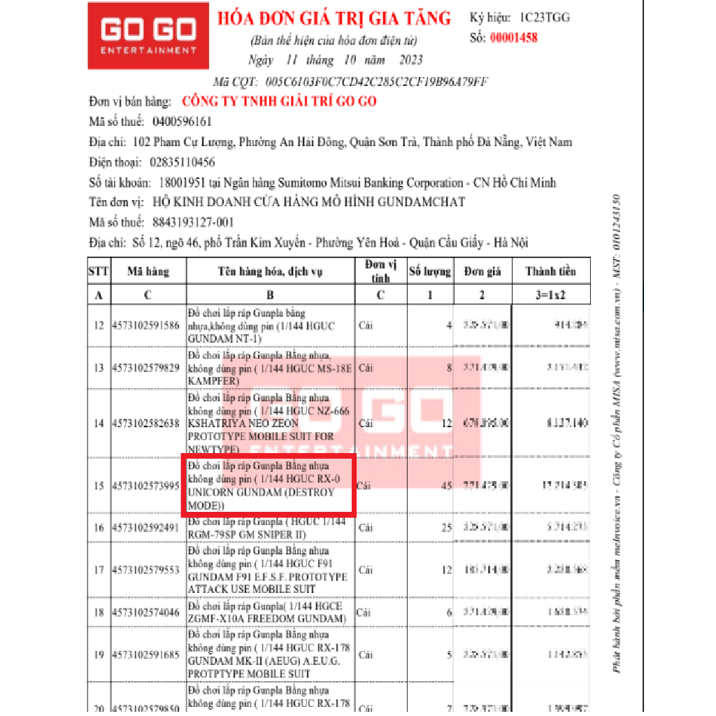 Bộ Khung Xương Kim Loại MG Unicorn/ Banshee/ Phenex