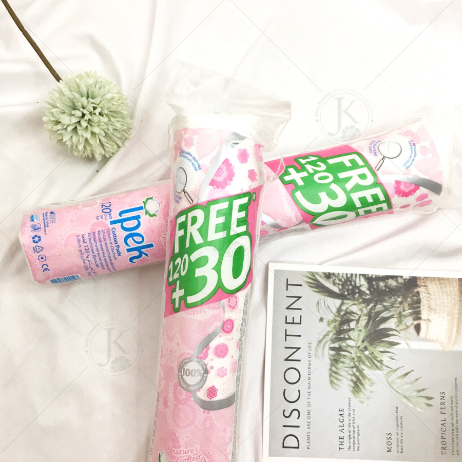 Ảnh 4 của Bông tẩy trang Ipek Cotton Pads siêu mềm mịn, thấm hút cực tốt và không để xơ bông khi dùng