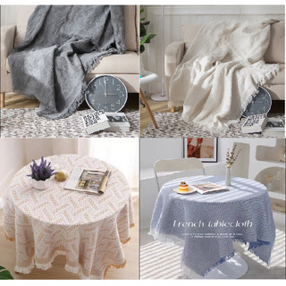 Khăn phủ sofa, khăn trải bàn, thảm trải picnic, mềm mại, chống bụi bẩn, vải màu trơn