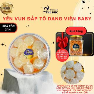Yến vụn sấy tổ dạng viên baby nguyên chất 100% - yến sào thủ đức - 50 gram