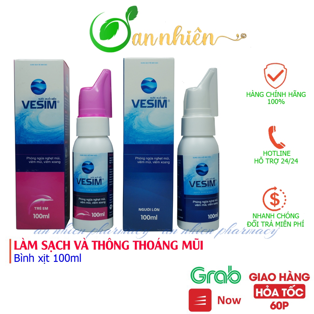 Dung dịch vệ sinh mũi nước muối biển Vesim