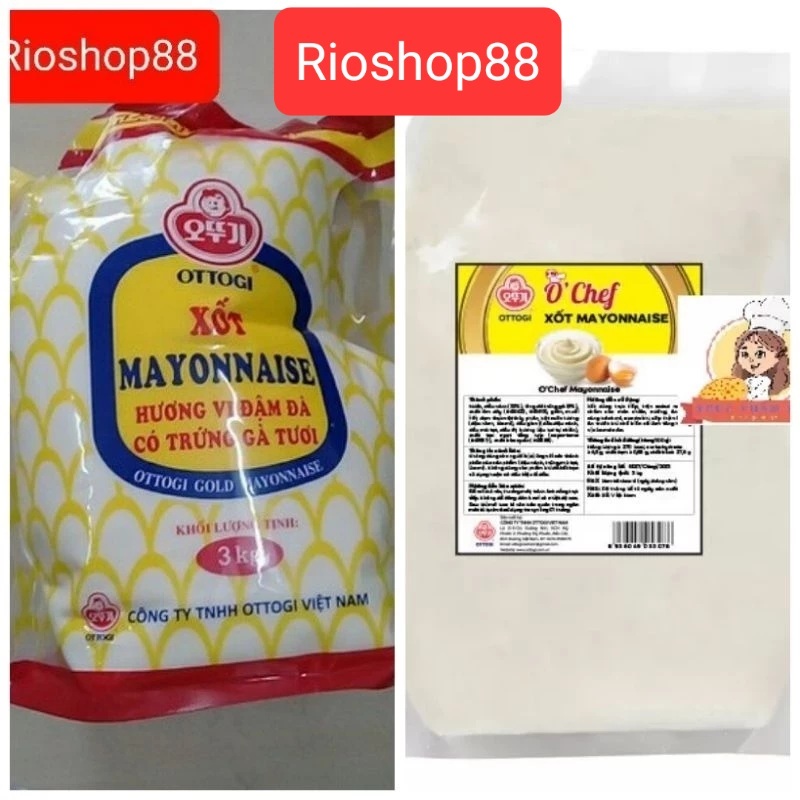 SỐT MAYONNAISE OTTOGI 3 KG (SIÊU TIẾT KIỆM), sốt mayonaise o' chef 3 kg