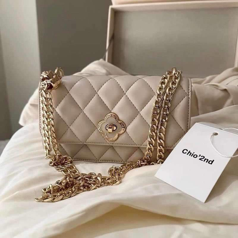 Túi Nretro Chính Hãng HB8471 Trám Hoa Trà Dây Đeo Cách Điệu