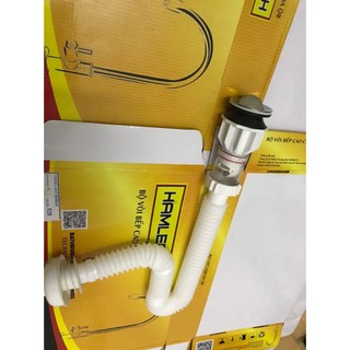 Bộ xi phông xả thoát nước  lavbo ,đầu inox  đẹp dầy, dây mềm, dùng cho các loại chậu