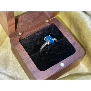 Nhẫn đá apatite thô chất liệu bạc ta |dion store by 1998