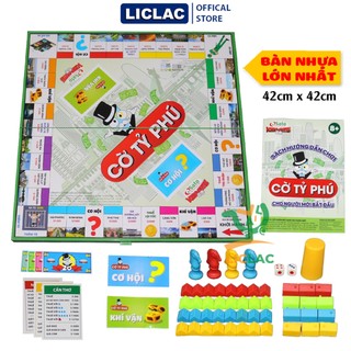 Cờ tỷ phú sato loại lớn nhất chất liệu nhựa cao cấp an toàn, bộ đồ chơi cờ tỷ phú monopoly việt hóa ,board games