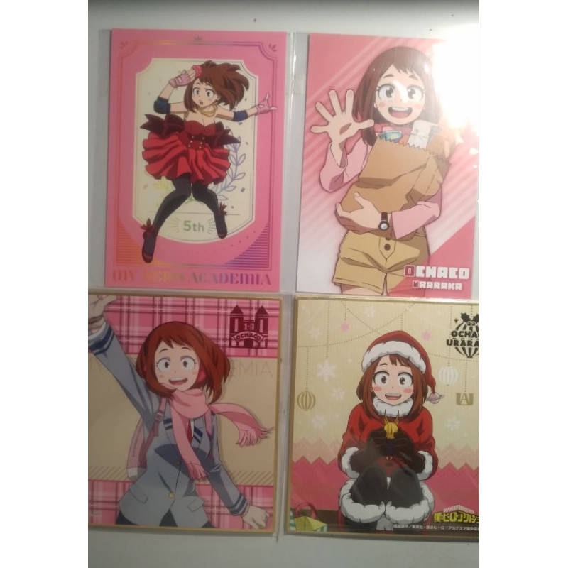 [OFF/CHÍNH HÃNG] Goods Ochako my hero academia shikishi,card, badge,fig