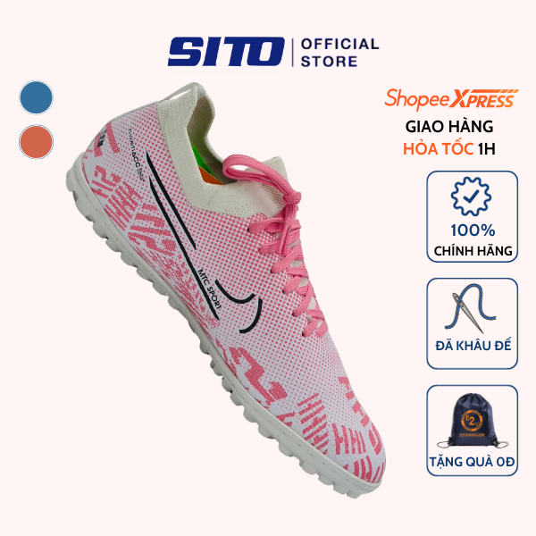 Giày bóng đá MTC Vapor 16 Pro Trắng Hồng cỏ nhân tạo thể thao nam chính hãng - AZ008