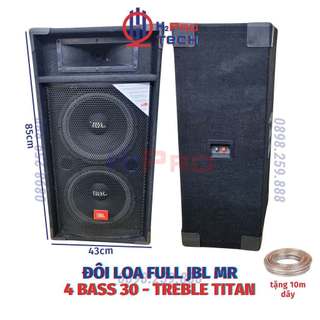 Đôi Loa Full Đôi Bass 30 JBL MR 1400W (2 Cây Tặng 10M Dây), Loa Hát Karaoke Gia Đình Chất Âm Hay, Bass Lực -H2pro Tech