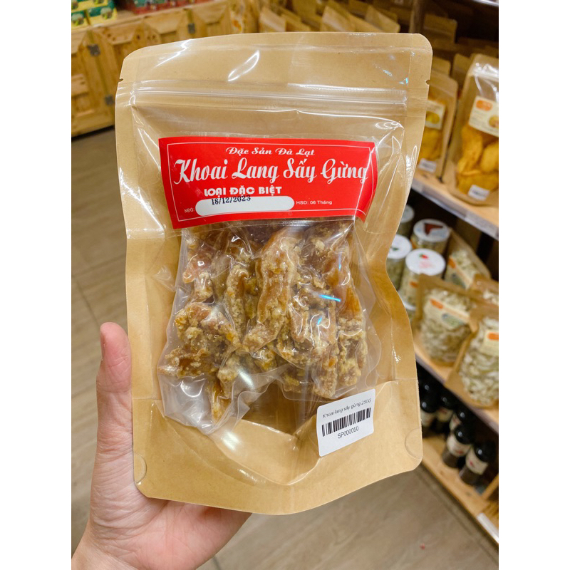 KHOAI lang sấy gừng 250g- Đặc sản Đà Lạt