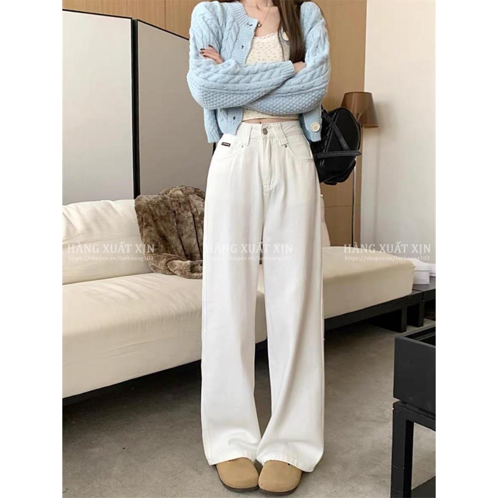 Quần jeans nữ ống rộng cullotes M/L/B hàng xuất dư xịn màu siêu đẹp