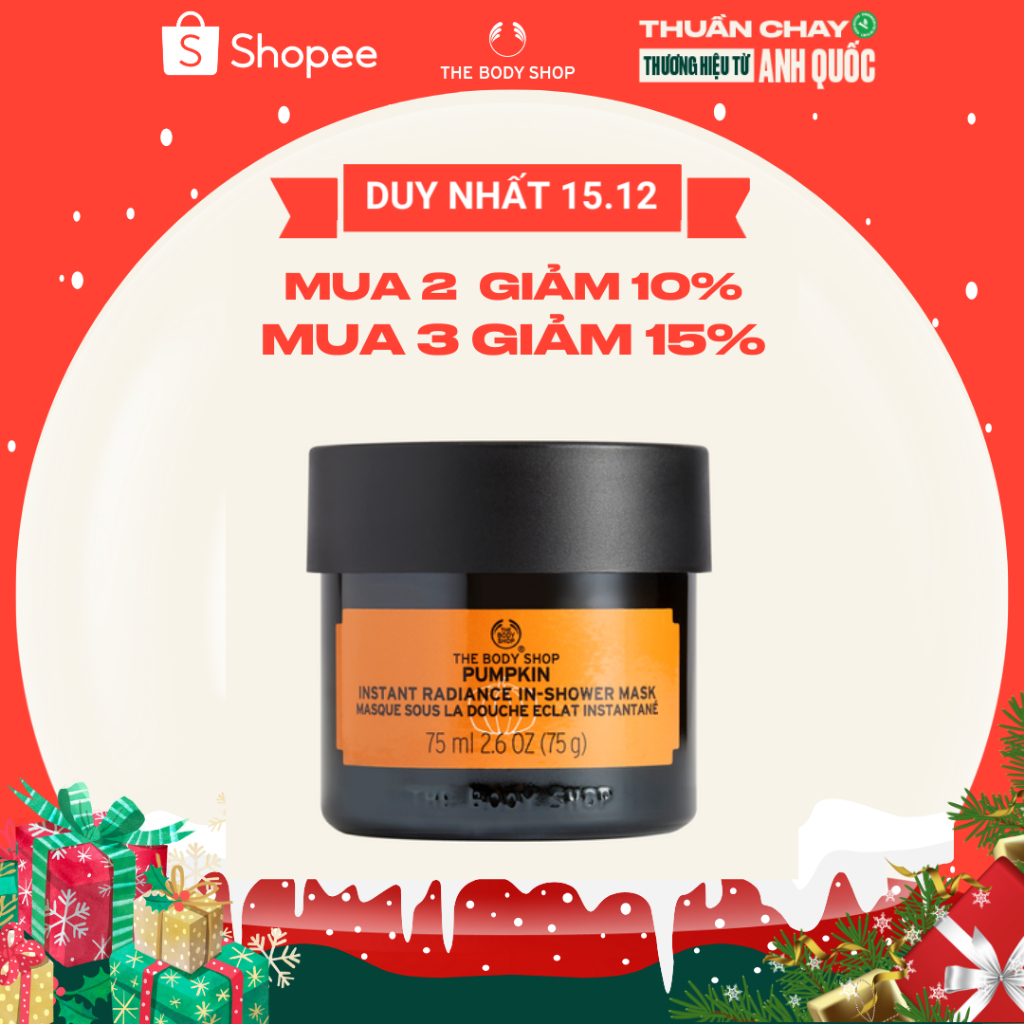 Mặt Nạ Bí Ngô The Body Shop Pumpkin Instant Radiance In-Shower Mask 75ML