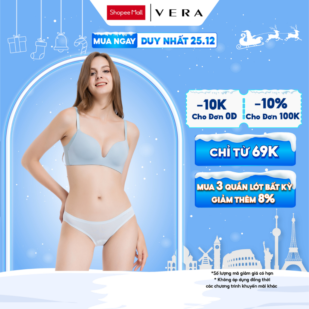 Quần lót Bikini nữ VERA seamless lưới không viền co giãn thoải mái - V0512