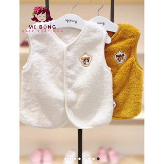 Áo gile lông mềm ấm Agabang xuất Hàn dư xịn