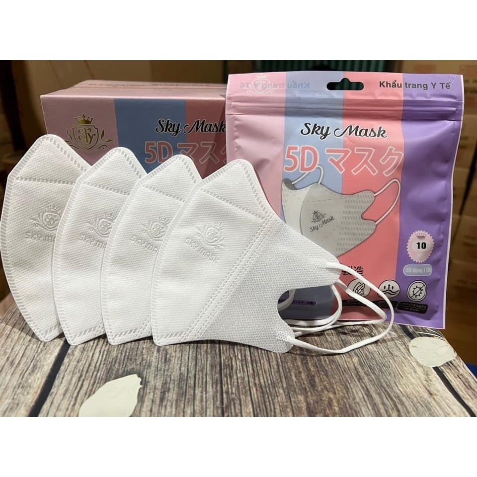 Khẩu trang y tế 5D SKY MASK chính hãng, thùng 100 chiếc