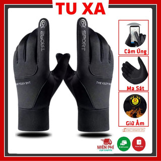 Găng Tay Mùa Đông Xe Máy TuXa Gang Tay Cảm Ứng Lót Nỉ Giữ Ấm Bao Nam Nữ Chống Lạnh Đi Phượt Bảo Hộ Che Nắng