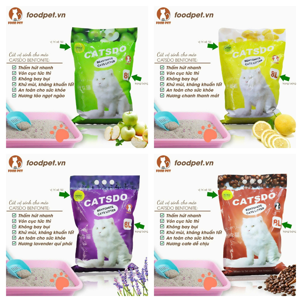 Cát Vệ Sinh Cho Mèo Cát Nhật CATSDO 4 Mùi Hương